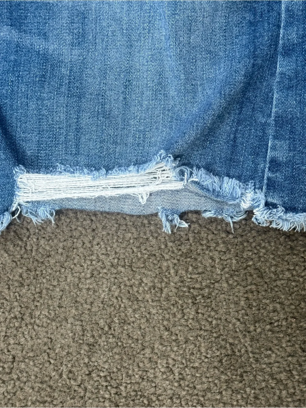 American Eagle Distressed Denim Mini Skirt Super Stretch X Size 4